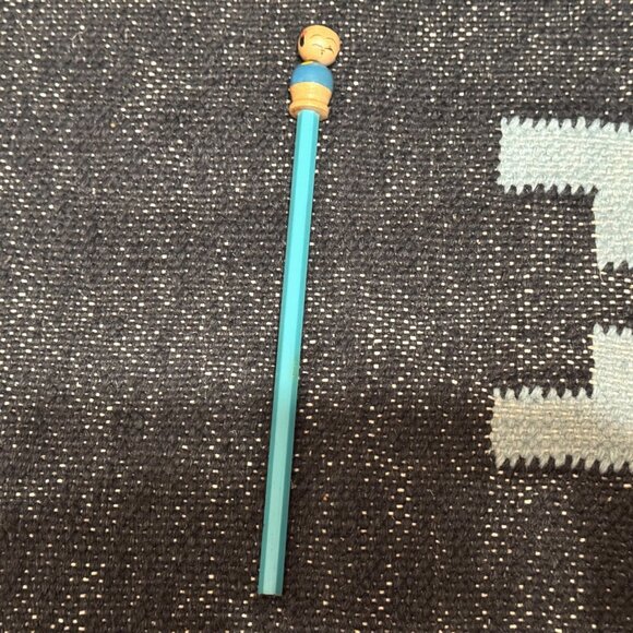 Omega Pencil with Kokeshi Topper, Japanese Folk Art, Vintage Circa 1950s - Picture 6 of 16